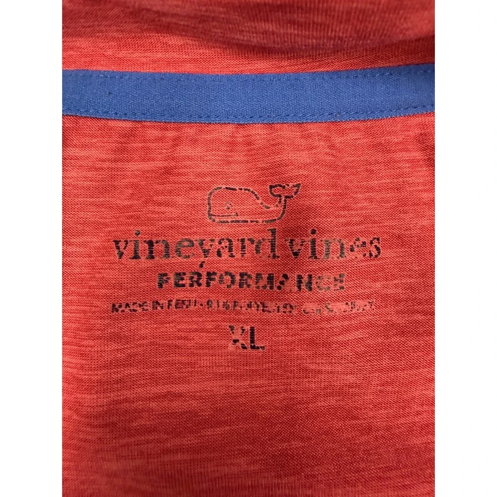 Vineyard Vines Performance Hoodie Mens XL Red Heathered Long Sleeve Fishing Top